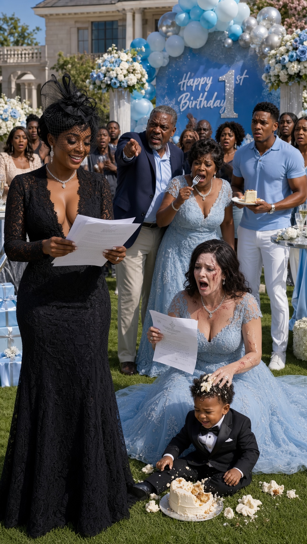 AFTER MY HUSBAND'S FUNERAL, MY SISTER STOOD UP AT HER SON'S FIRST BIRTHDAY AND ANNOUNCED "MY SON IS YOUR HUSBAND'S CHILD — I'M TAKING HALF YOUR $8 MILLION HOUSE." SHE EVEN SHOWED ME A WILL. I SAID "OH, I SEE" AND TRIED NOT TO LAUGH