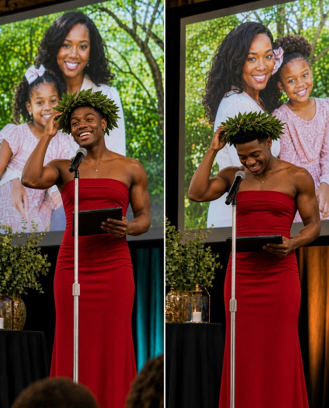 MY SON SHOWED UP TO GRADUATION WEARING HIS LATE TWIN SISTER'S RED DRESS — EVERYONE THOUGHT IT WAS A JOKE UNTIL HE REACHED INTO THE POCKET