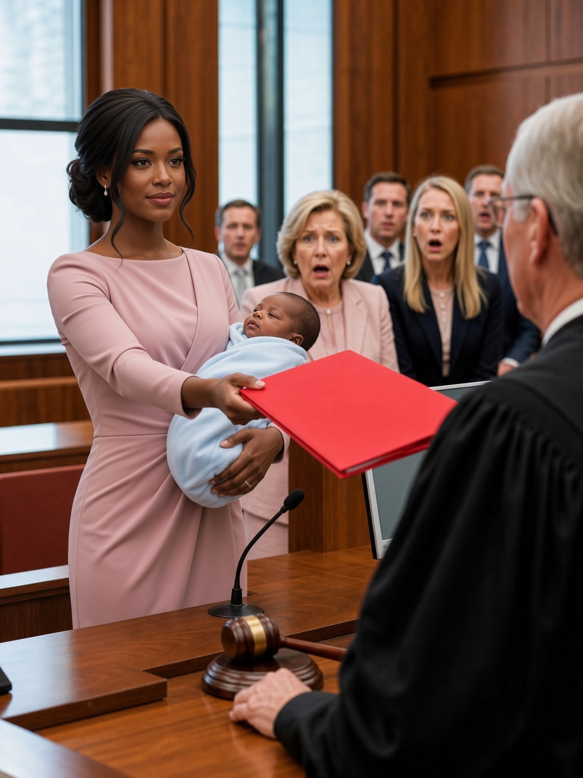 SIX DAYS AFTER GIVING BIRTH, MY HUSBAND DRAGGED ME TO COURT CLAIMING I'D TAKEN OUR SON AWAY — UNTIL I RAISED THE BURGUNDY BINDER AND SAID, "YOUR HONOR, MY BABY ISN'T THE REASON I'M ASKING FOR PROTECTION. HE'S THE PROOF."