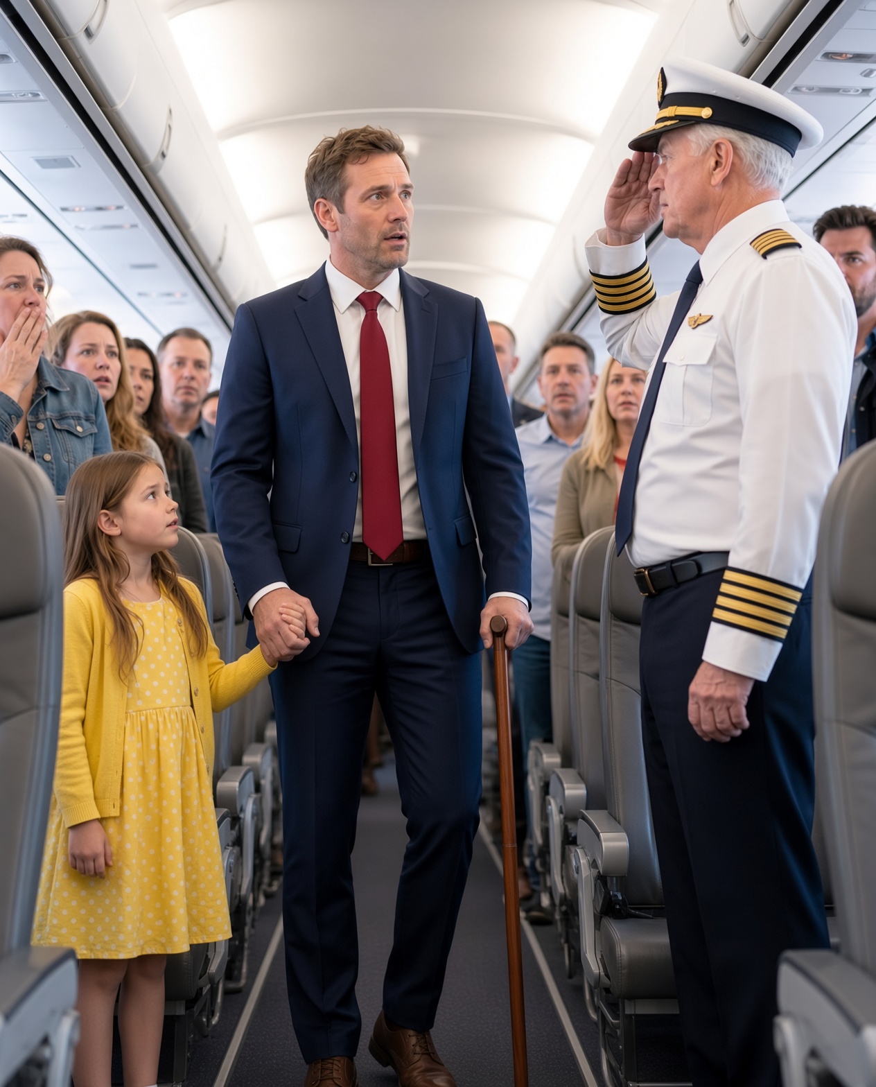 MY SEVEN-YEAR-OLD DAUGHTER WAS ORDERED OUT OF OUR FIRST-CLASS SEATS TO MAKE ROOM FOR A "MORE IMPORTANT" BUSINESSMAN — WE WERE TOLD TO MOVE TO THE BACK WHERE WE BELONGED. I TOOK MY SOBBING DAUGHTER'S HAND AND WALKED HER STRAIGHT TO THE COCKPIT DOOR INSTEAD