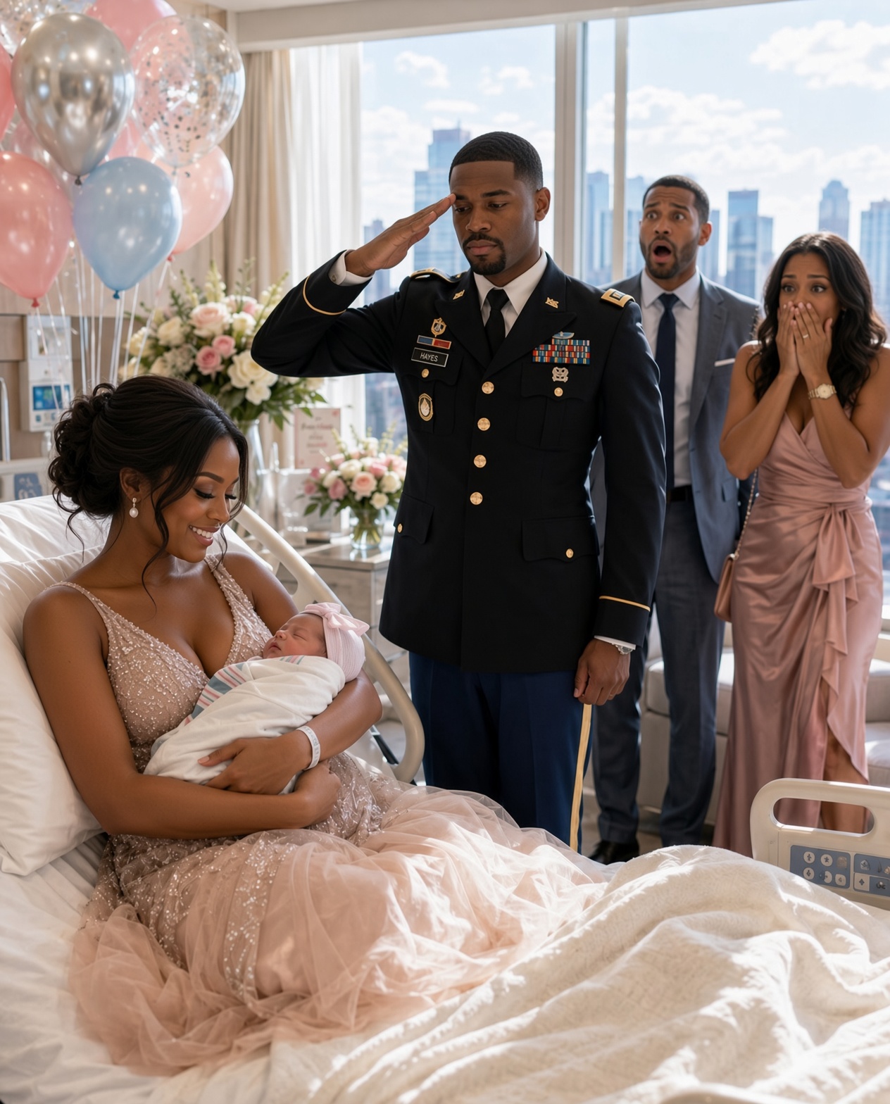 HER HUSBAND THREW HER OUT WHILE SHE WAS IN LABOR AND SHOWED UP AT THE HOSPITAL WITH HIS MISTRESS INSTEAD — UNTIL A GENERAL SALUTED HER IN FRONT OF EVERYONE