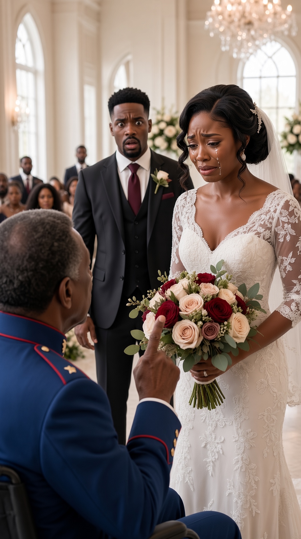 KYLE FLED OUR WEDDING WHEN HIS FIRST LOVE RETURNED, LEAVING ME ALONE UNDER 300 GUESTS' STARES — AS I NEARLY COLLAPSED, A WHEELCHAIR-BOUND GENERAL SAID "MY GRANDSON IS A COLONEL. WILL YOU MARRY HIM INSTEAD?"