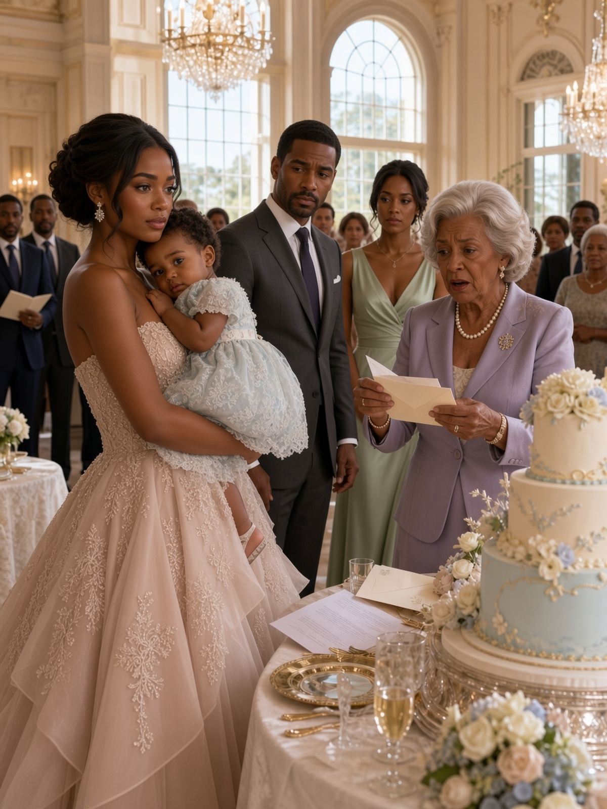 AT MY DAUGHTER'S FIRST BIRTHDAY, MY MOTHER-IN-LAW TOLD FORTY GUESTS "IT'S TIME TO NAME HER REAL FATHER." MY HUSBAND STAYED SILENT — SO I PLACED TWO ENVELOPES BESIDE THE CAKE