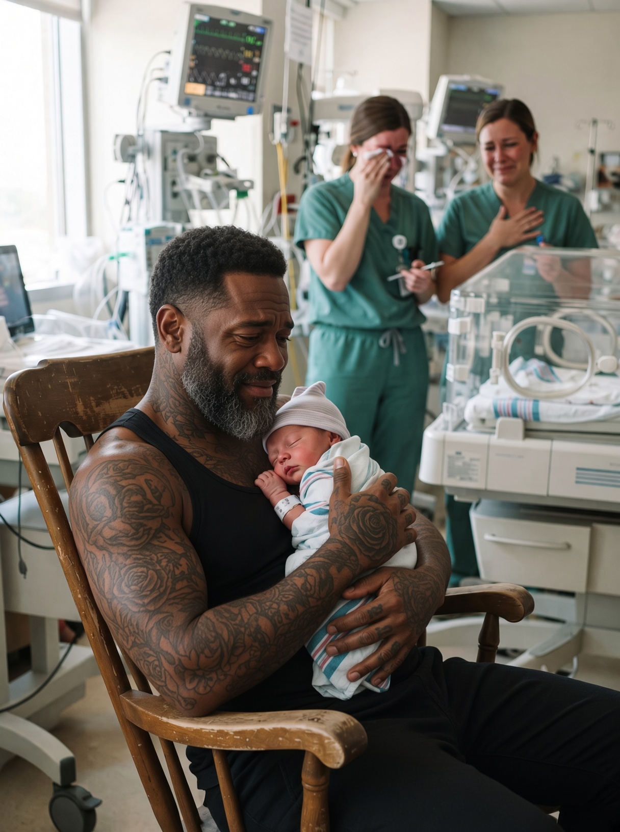 The NICU Fell Silent When a Tattooed Biker Asked to Hold the Baby No One Had Visited