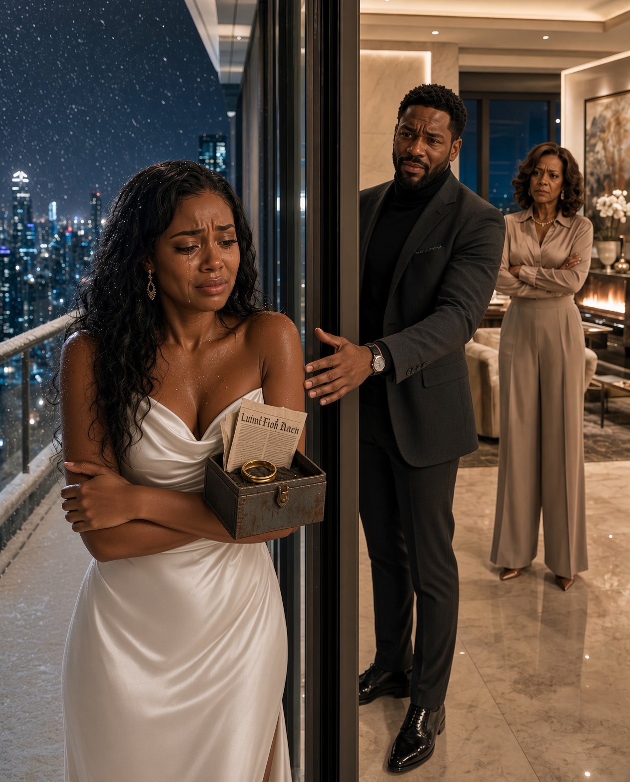 I LOCKED MY WIFE OUT ON THE BALCONY OVER AN $8,000 ACCUSATION — BY DAWN, HER WEDDING RING HAD OPENED A GRAVE MY FAMILY HAD KEPT SEALED FOR THIRTY-FOUR YEARS