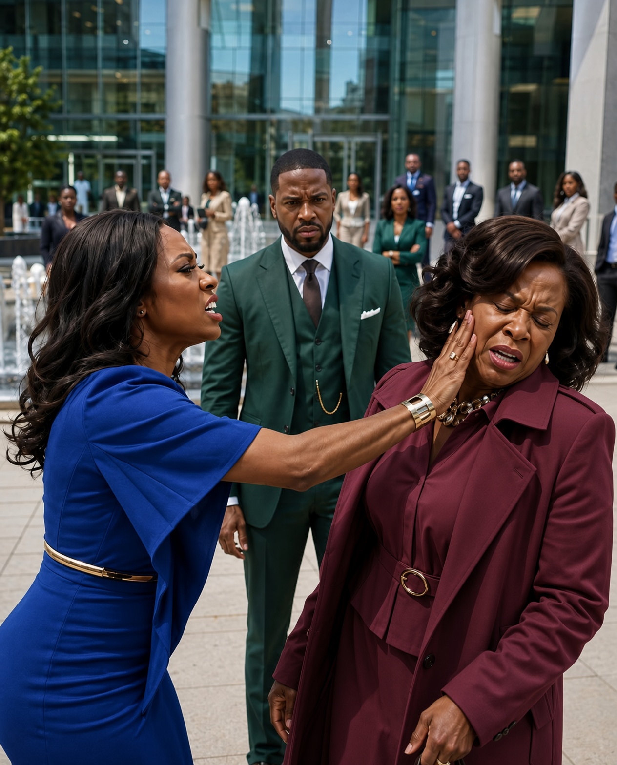 My Husband’s Mistress Slapped Me Outside the Courtroom. I Didn’t Cry, I Didn’t Scream… I Just Smiled. Minutes Later, the Entire Room Found Out Who I Really Was.