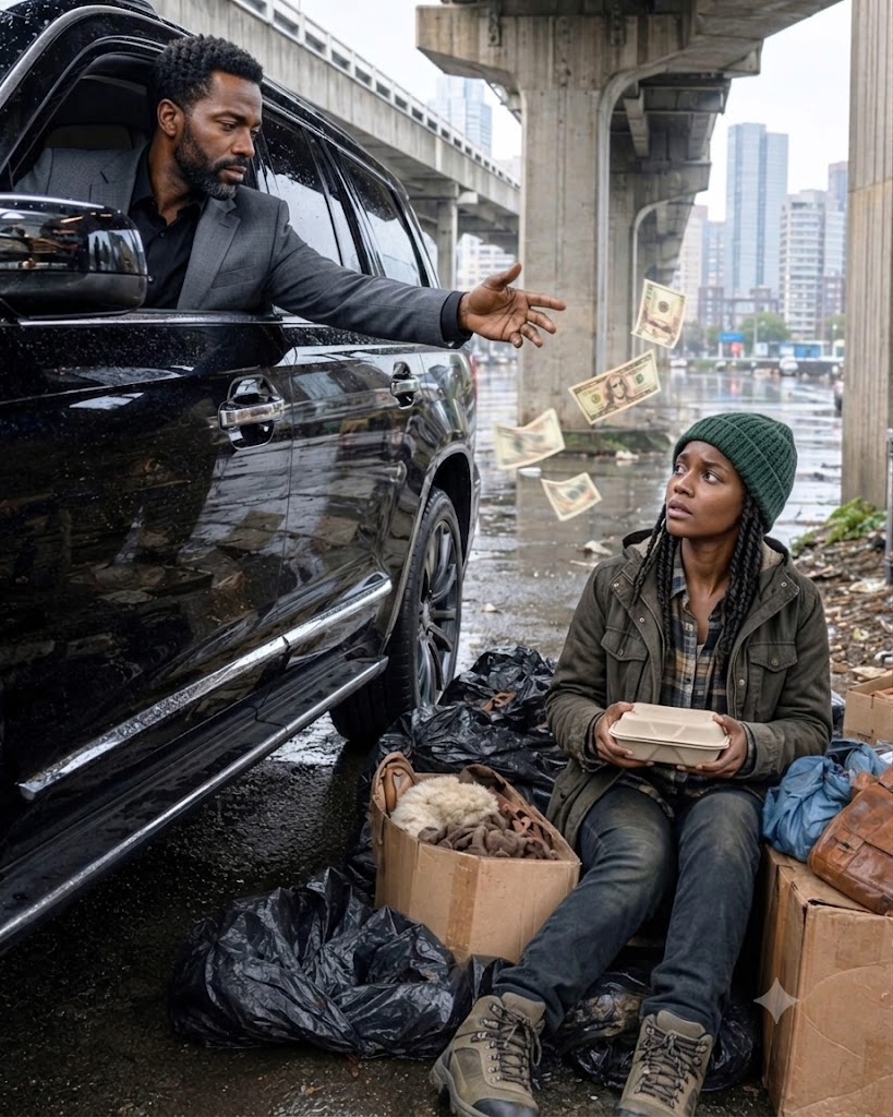 I RETURNED TO CHICAGO IN MY LUXURY SUV AND FOUND MY EX-WIFE DIGGING THROUGH TRASH BENEATH A BRIDGE—THEN I FOLLOWED HER HOME AND FOUND THE ONE MAN I’D BEEN PAYING $3,500 A MONTH TO PROTECT