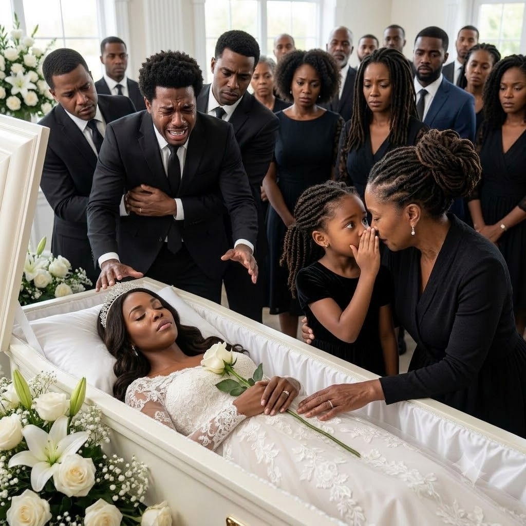 AT MY DAUGHTER’S FUNERAL, MY 7-YEAR-OLD GRANDDAUGHTER WHISPERED, “MOMMY SAYS HE’S GOING TO BURN THE PROOF”—THEN SHE POINTED AT THE CASKET AND SAID, “GRANDMA… LOOK UNDER HER DRESS.”