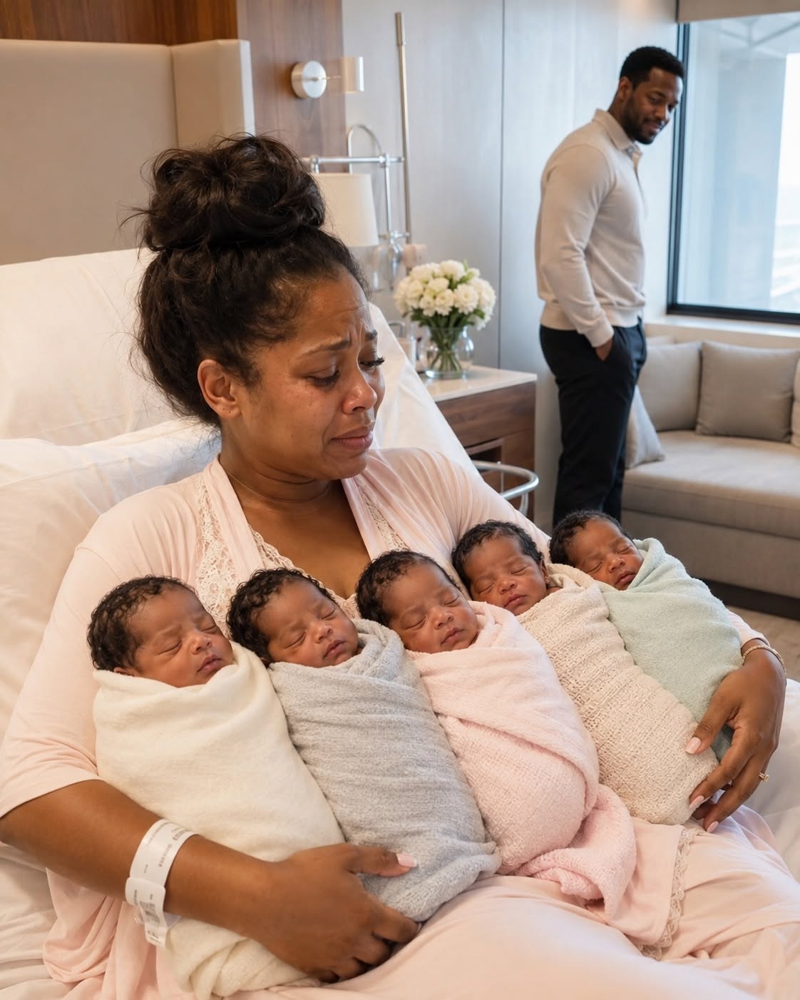 Right after the five babies were born, the father whispered, “These aren’t mine,” and walked out. The mother stayed calm and vowed to raise them alone. But thirty years later, when the real truth surfaced… Everything changed
