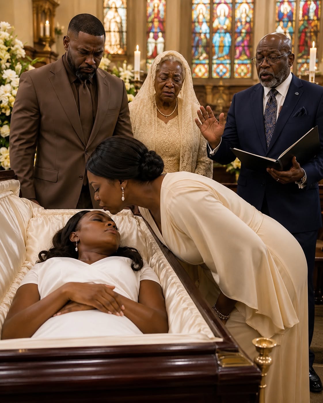 At my daughter’s funeral, her husband’s mistress leaned close and whispered, “I won”… until the lawyer stepped forward, asked for silence, and began reading the will
