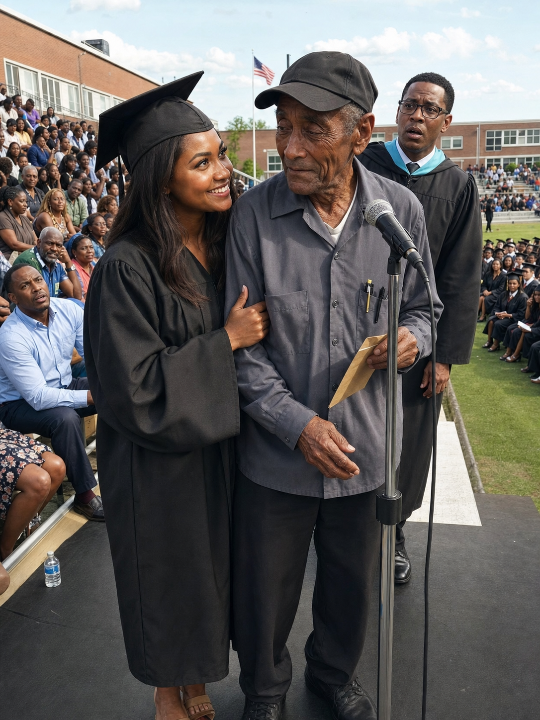 My Daughter Chose the School Janitor to Walk Her Across the Graduation Field Instead of Me.