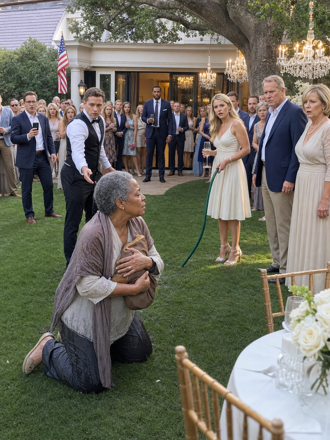 At My Son's Engagement Party, His Fiancée Hosed Me Down in Front of 200 Guests and Sneered, "Beggars Don't Get Seats at Parties Like This.