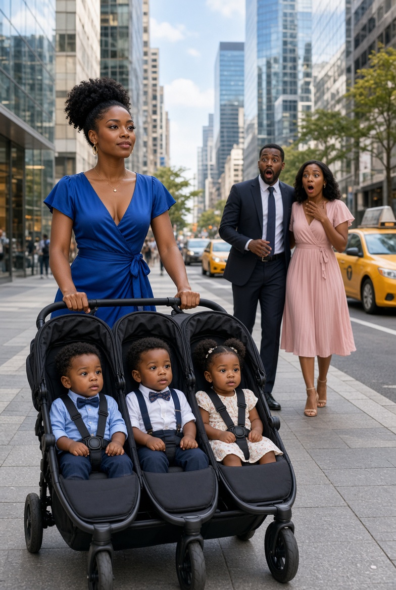 I WAS WALKING THROUGH THE CITY WITH THE WOMAN I WAS SUPPOSED TO MARRY WHEN I SAW MY EX PUSHING A STROLLER WITH THREE NEARLY FOUR-YEAR-OLDS