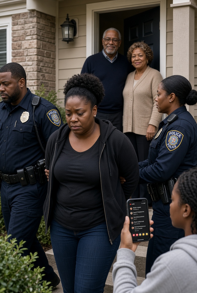 I WAS DRAGGED OUT OF MY OWN HOME IN HANDCUFFS WHILE MY PARENTS SMILED IN THE DOORWAY — MY LITTLE SISTER LIVESTREAMED MY HUMILIATION TO OVER A MILLION PEOPLE. BY MIDNIGHT, SHE WAS THE ONE SITTING IN A CELL