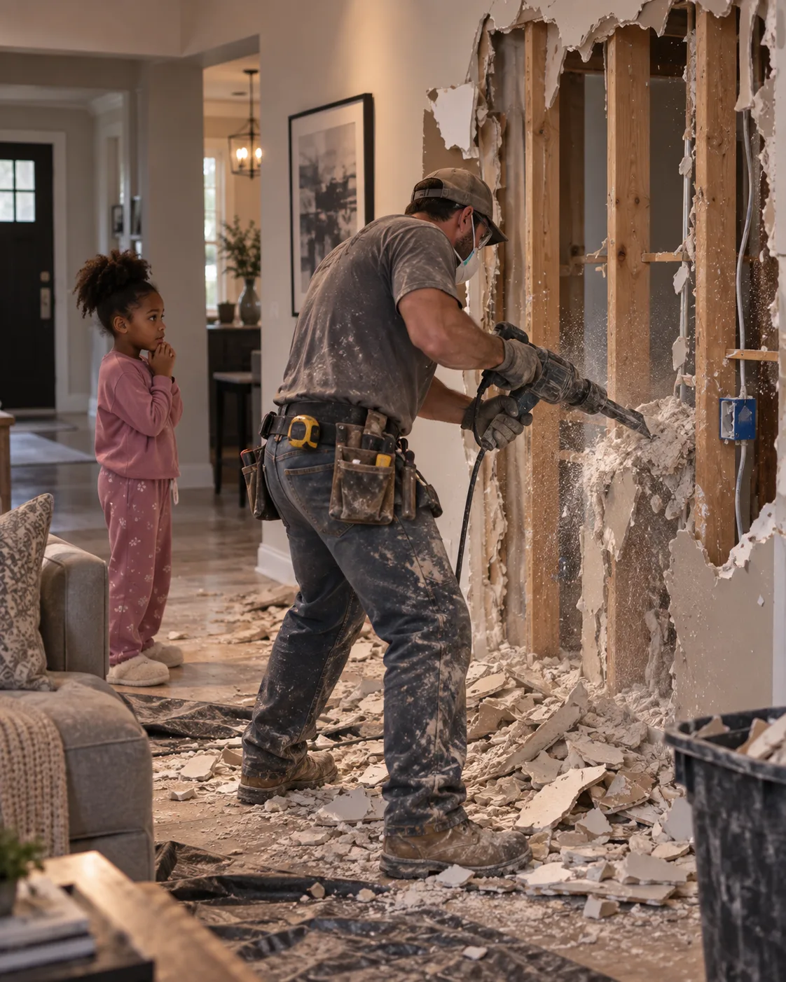 I CAME HOME TO A HUGE HOLE IN MY LIVING ROOM WALL—MY HUSBAND CALLED IT AN “ACCIDENT” UNTIL OUR 12-YEAR-OLD PULLED ME ASIDE