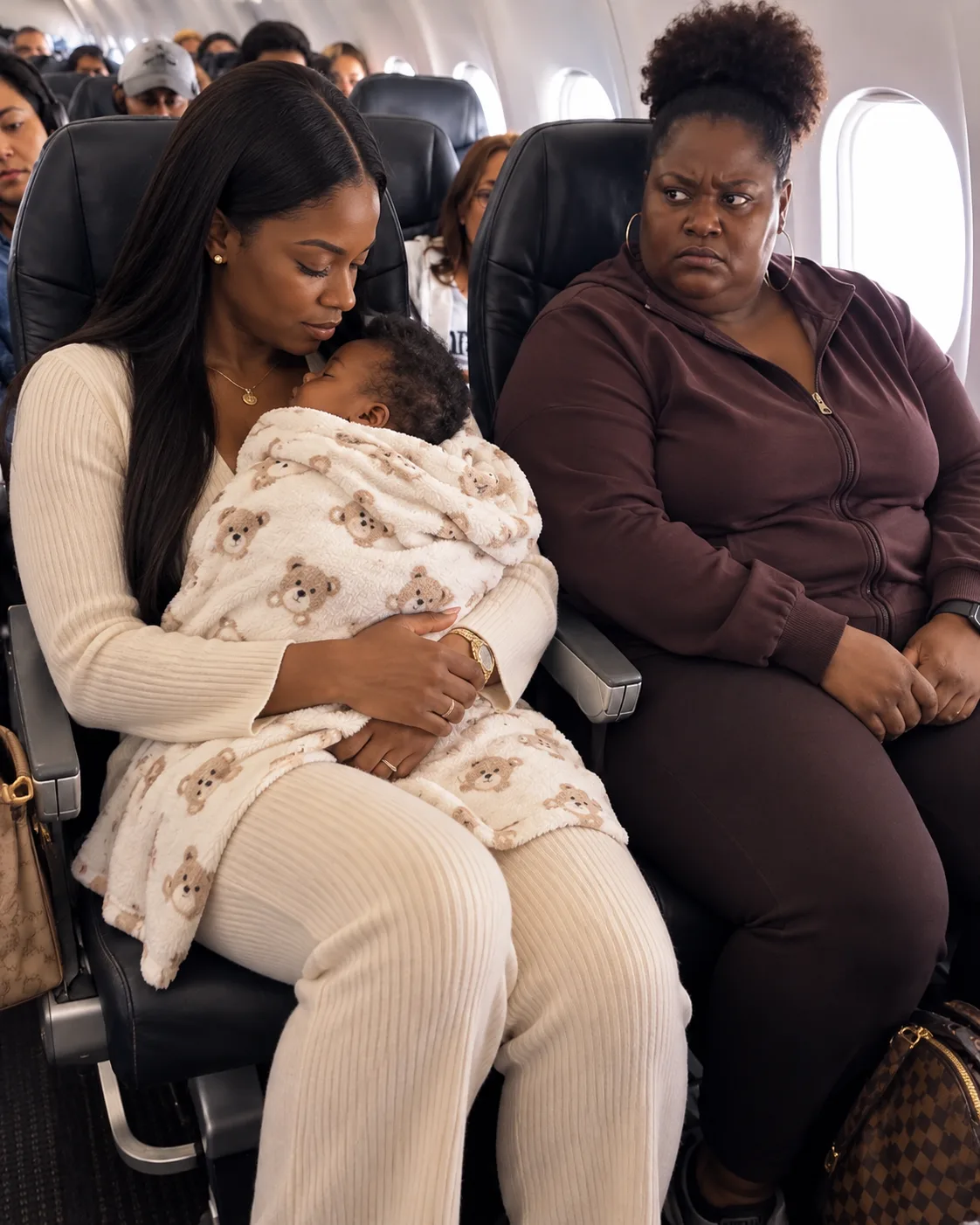 I WAS BREASTFEEDING MY 5-MONTH-OLD BABY ON A PLANE WHEN THE WOMAN SITTING NEXT TO ME YELLED, “YOU SHOULD BE ASHAMED OF YOURSELF!” — BUT WHEN THE FLIGHT ATTENDANT CAME OVER, SHE RECOGNIZED THE WOMAN IMMEDIATELY