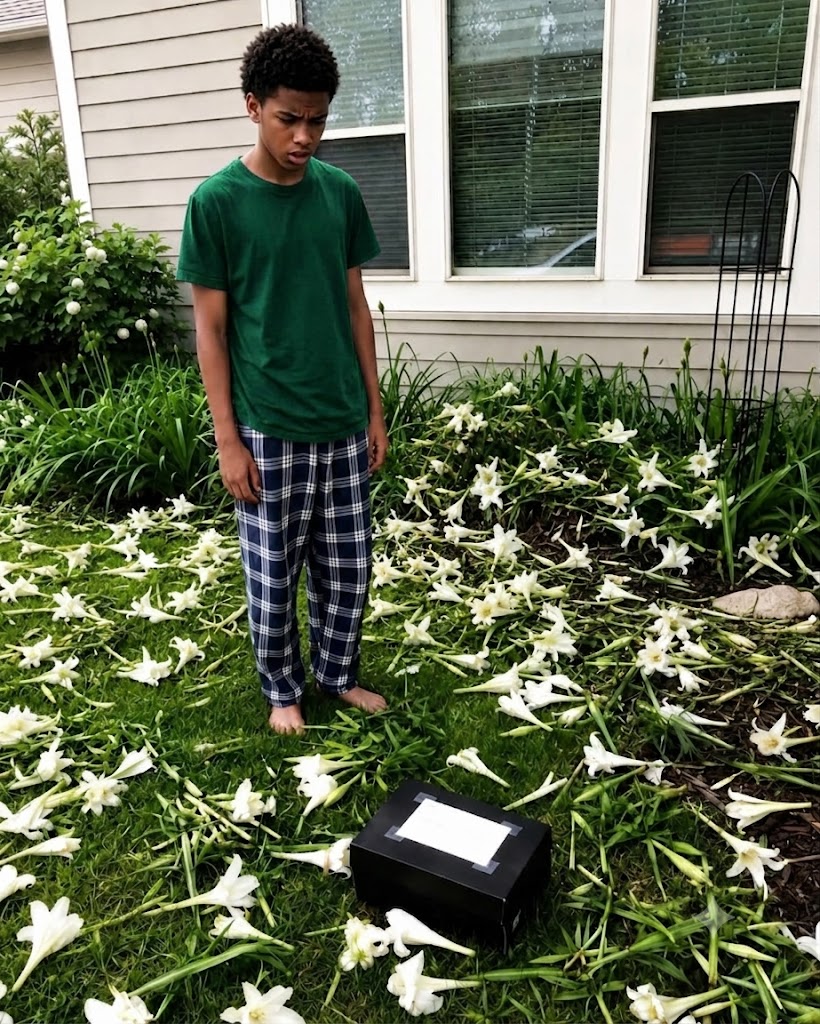 MY SURVIVING TWIN SON PLANTED LILIES EVERY YEAR FOR THE SISTER WE BURIED—ON THEIR 15TH BIRTHDAY, SOMEONE DESTROYED HER GARDEN AND LEFT A BLACK BOX THAT PROVED SHE WAS ALIVE