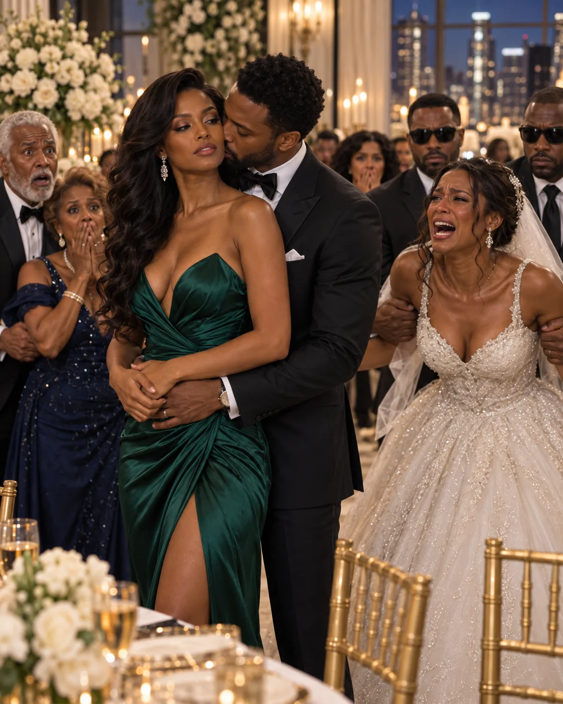 DURING MY SISTER’S LAVISH BOSTON WEDDING, MY FATHER HUMILIATED ME BEFORE 300 GUESTS, POURING A TRAY OF RED WINE OVER MY CUSTOM SILK GOWN. “YOU’RE A PATHETIC SPINSTER!” MY MOTHER SNEERED AS EVERYONE LAUGHED. I CALMLY WIPED MY FACE AND MADE ONE CALL. TWENTY MINUTES LATER, FOUR MEN IN BLACK SUITS ENTERED THE BALLROOM. THEN MY HUSBAND APPEARED—AND MY FAMILY SUDDENLY REALIZED THEY HAD HUMILIATED THE WRONG WOMAN.