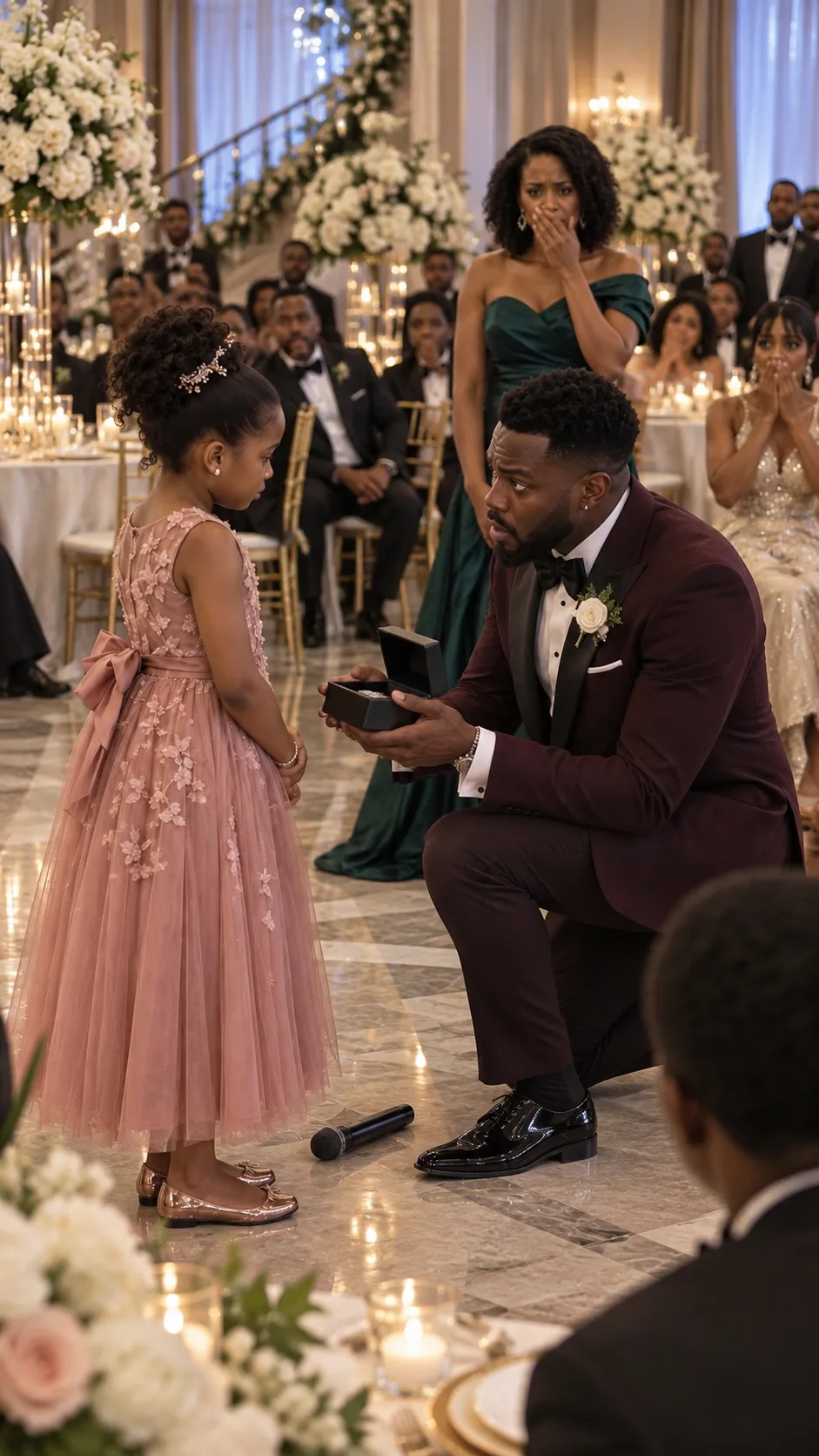 MY EX-HUSBAND CHEATED, LEFT ME AND OUR DAUGHTER, AND STILL INVITED US TO HIS WEDDING. DURING HIS TOAST, HE RAISED HIS GLASS AND SAID, “BEST DECISION I EVER MADE WAS WALKING OUT OF THAT MARRIAGE.” THE ROOM LAUGHED WITH HIM. THEN MY DAUGHTER STOOD UP, WALKED TO THE HEAD TABLE, AND SAID, “I HAVE SOMETHING FOR YOU TOO, DAD.” WHEN HE OPENED IT, HIS FACE WENT WHITE — AND HE DIDN’T SAY ANOTHER WORD FOR THE REST OF THE NIGHT.