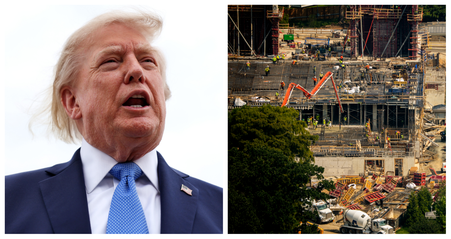 Trump Says White House Ballroom To Move Forward Under National Security Designation
