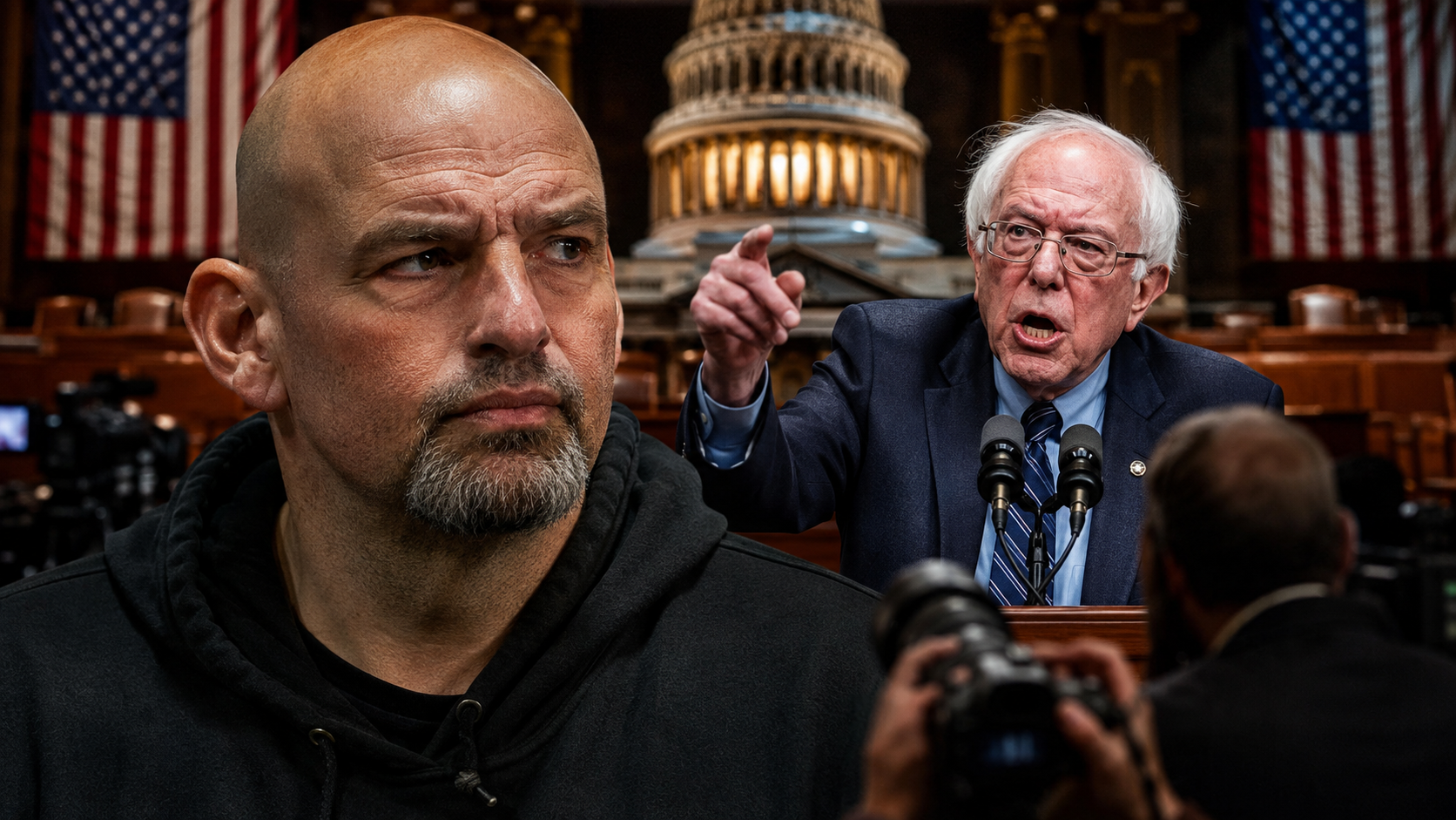 SENATE CHAOS — FETTERMAN FACES DEMOCRATIC REVOLT