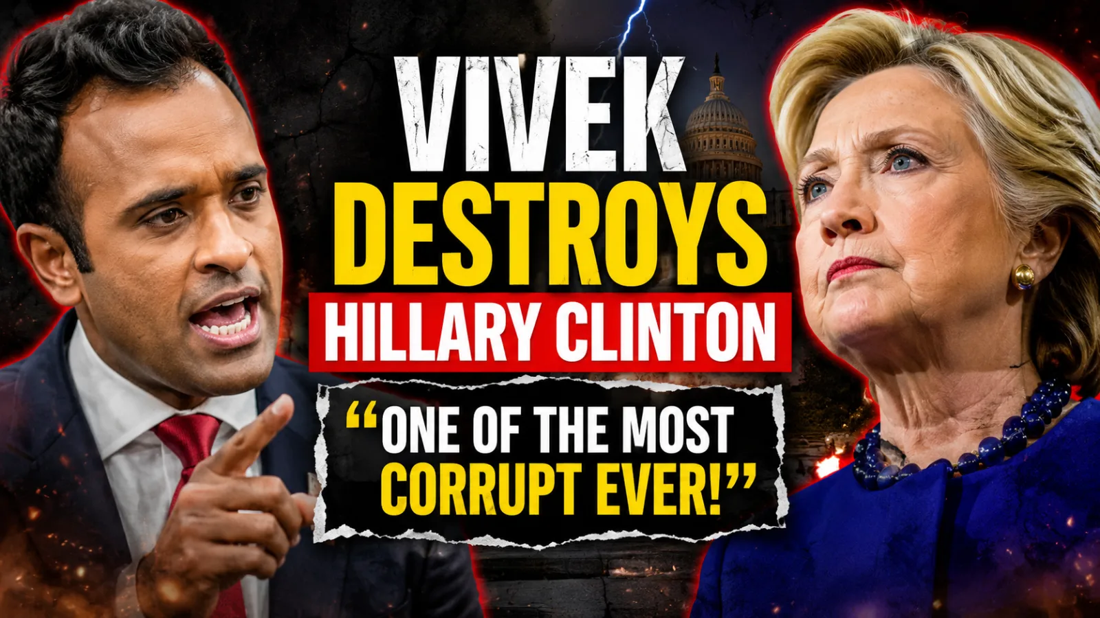 VIVEK UNLOADS ON HILLARY CLINTON — CALLS HER “ONE OF THE MOST CORRUPT EVER,” SPARKING A FIERCE NEW SHOWDOWN…