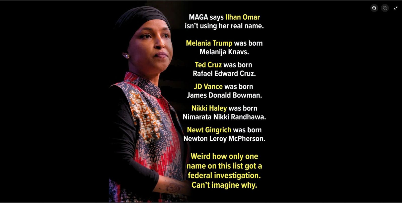 A SHOCKING DOUBLE-STANDARD QUESTION — Ilhan Omar Faces Federal Scrutiny as Republicans’ Own Name Histories Fuel a Fierce Debate Over Fairness