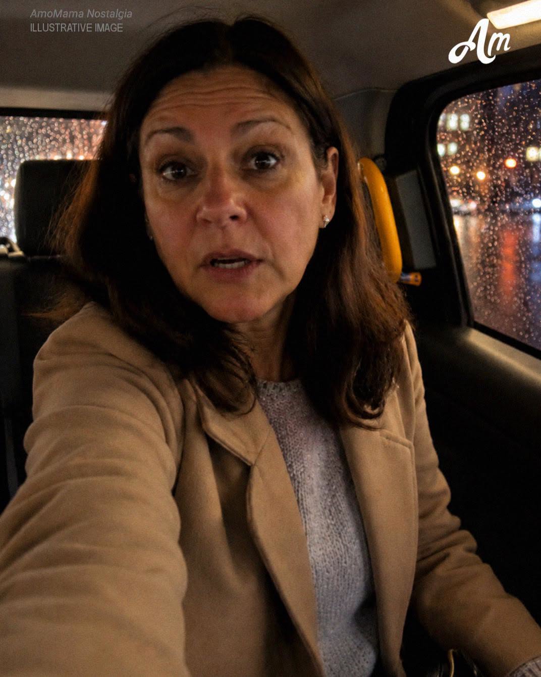 "I shared a taxi with a woman who couldn't stop talking about her married boyfriend — then she showed me his picture.  It had been one of those exhausting days when all I wanted was to get home.  The rain was pouring, and every taxi in the city was booked."