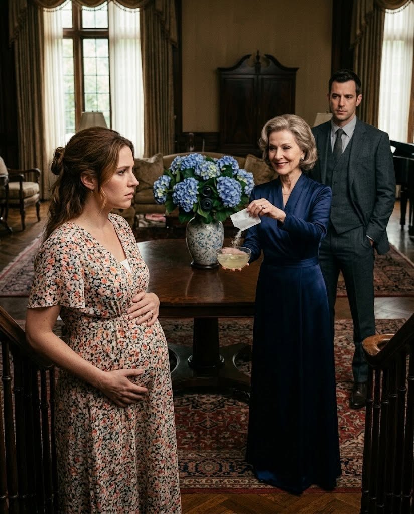 "My mother-in-law poured a white powder into my pregnancy soup while my husband stood upstairs calling me to dinner. She smiled when I came down. ""Drink it while it's hot, dear. We need this baby healthy."" After three miscarriages, I finally had a hidden camera watching the living room."