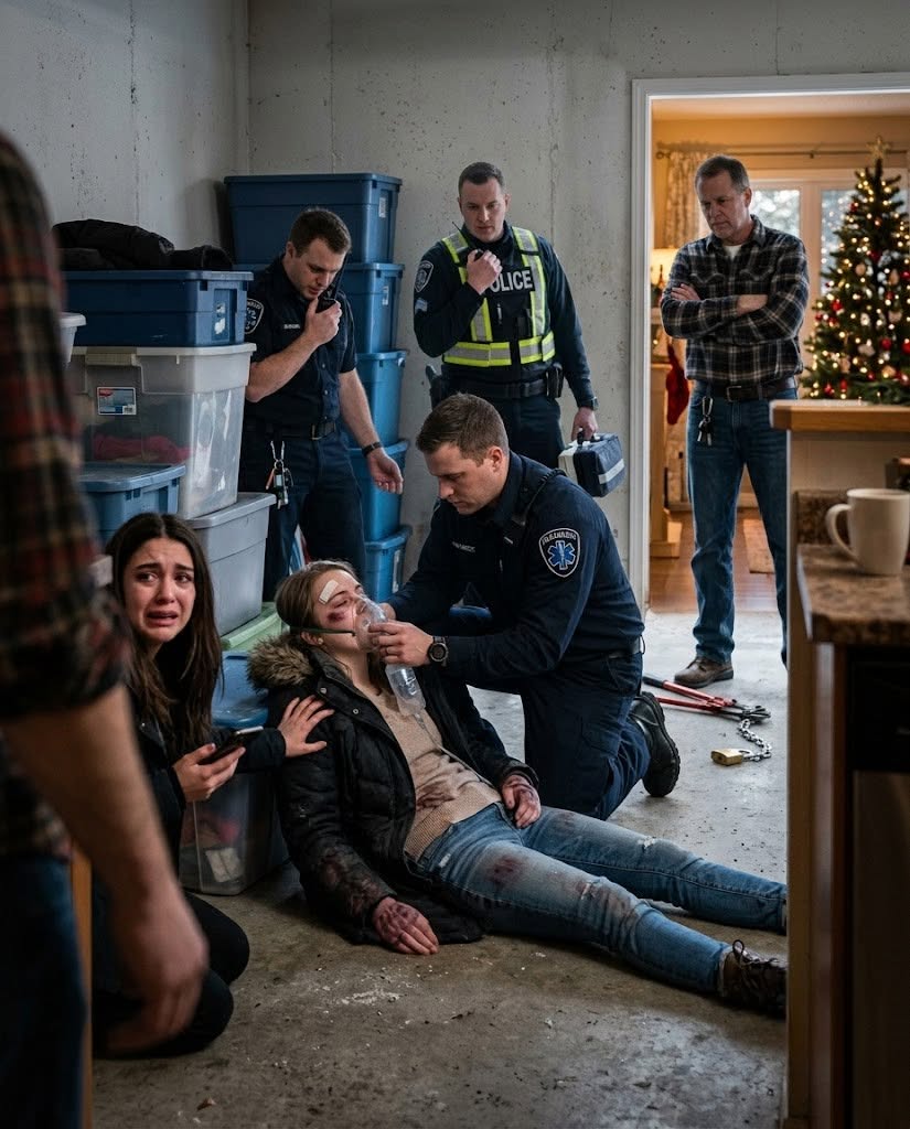On Christmas Eve, my father locked my chronically ill sister inside an unheated garage without her oxygen—until police cut the lock and saw the key on his belt.