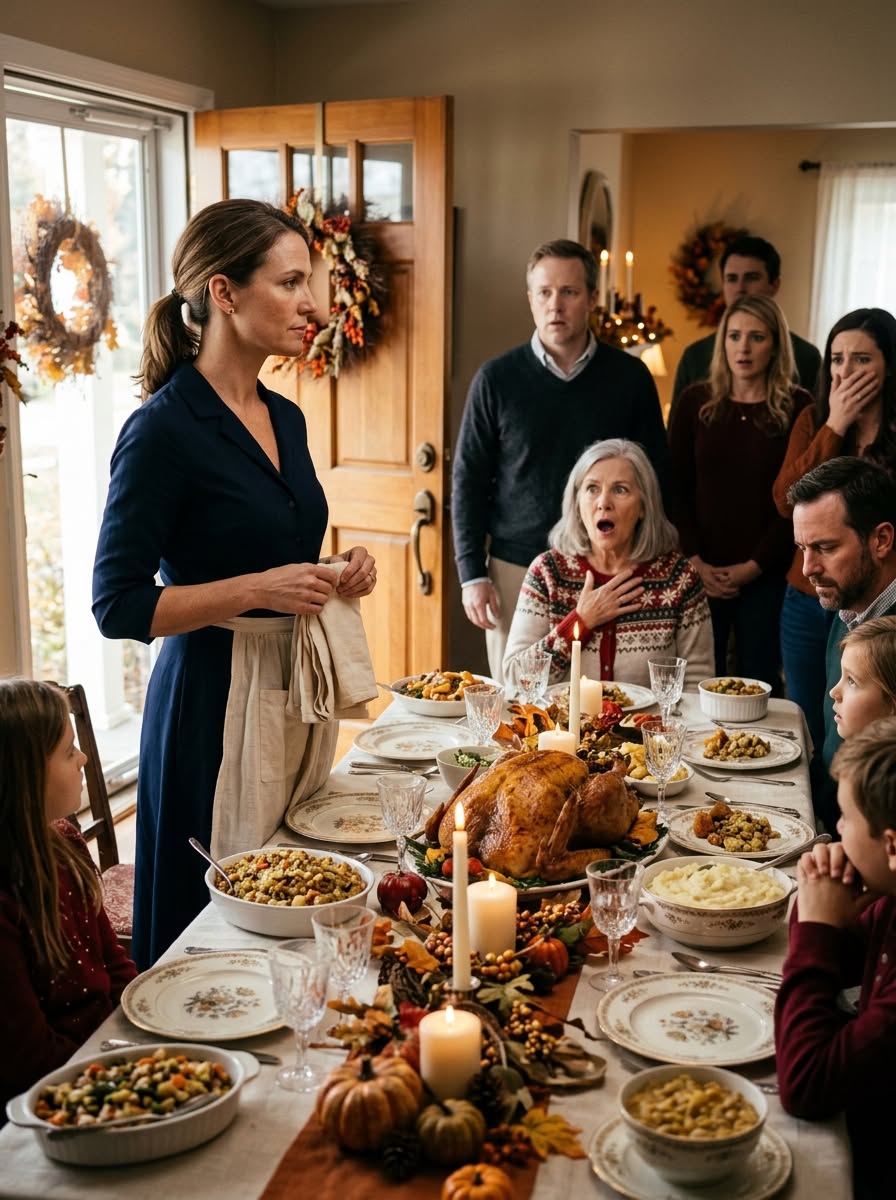 "I WAS COOKING THANKSGIVING DINNER FOR NINE WHEN MY HUSBAND SUDDENLY ASKED FOR A DIVORCE. I SMILED, TURNED TO MY MOTHER-IN-LAW, AND SAID, “THEN LET YOUR NEW DAUGHTER-IN-LAW FINISH THE COOKING.”