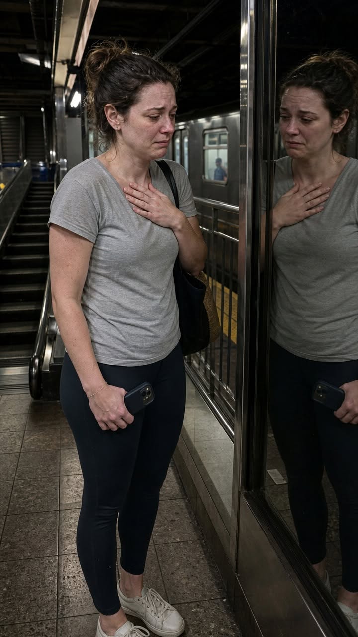 She had survived the endless workday. What she was not prepared for was waking on the late-night train and discovering that the stranger opposite her had seen her most vulnerable moment.