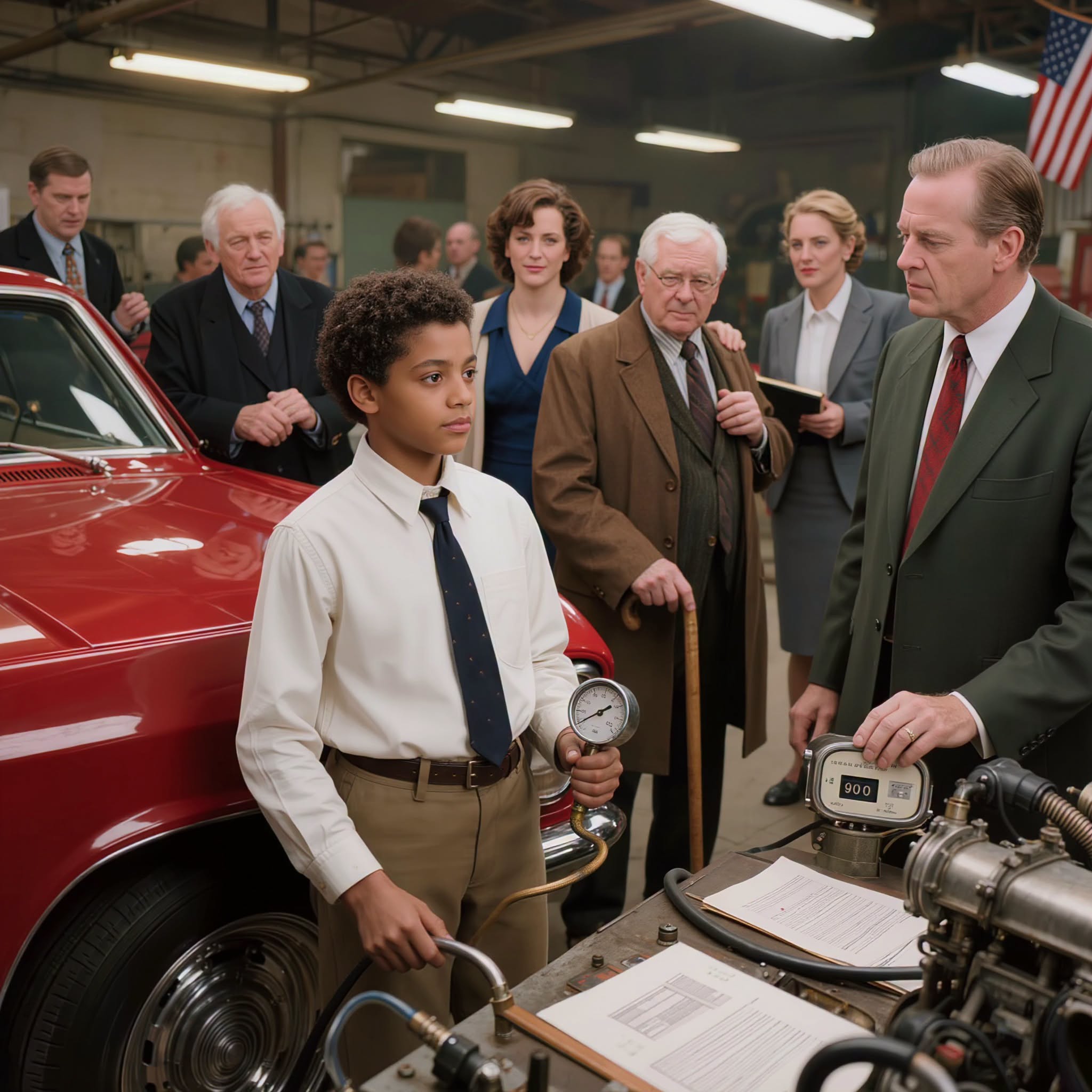 The janitor’s son was handed a broom and ordered away from the priceless car, but when every celebrated mechanic admitted defeat, the thirteen-year-old quietly stepped forward and said, “He’s really fixing it wrong.”