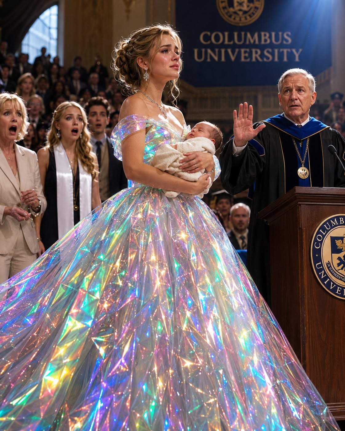 I Walked Across That Graduation Stage Carrying A Baby Everyone Called My Shame. Then The University President Stopped The Ceremony And Said, "This University Owes Grace Bennett A Public Apology." In That Moment, The People Who Mocked Me Finally Learned Who Had Been Lying All Along.