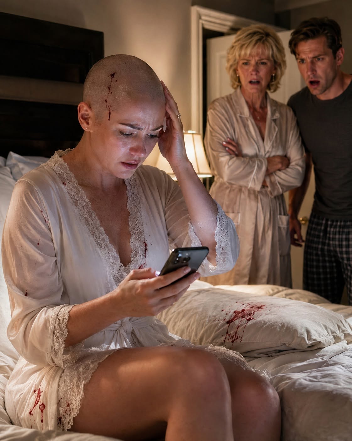 "My mother-in-law shaved my head while I slept on the very night the United States Army promoted me into one of the most important commands of my career. When I woke with blood on my pillow, my husband looked at the damage and said, “Hair grows back. Learn to obey.” I didn’t scream—I quietly began destroying the life they thought they controlled. I woke to a burning pain crawling across my scalp. For several seconds, I lay frozen, half convinced I was trapped inside a nightmare, until I reached up and felt jagged patches where my hair should have been."