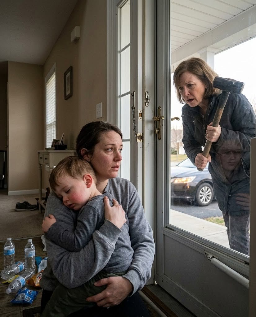 My husband locked my toddler and me inside our house with no food or phone, but on the second night his mother showed up with a sledgehammer.