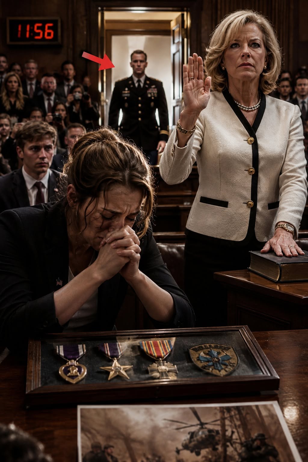 "My own mother looked me in the eyes, placed one hand on the Bible, and erased twelve years of my life with a single sentence.  “She was never a soldier.”  The courtroom went so quiet I could hear the clock above the judge’s bench ticking."