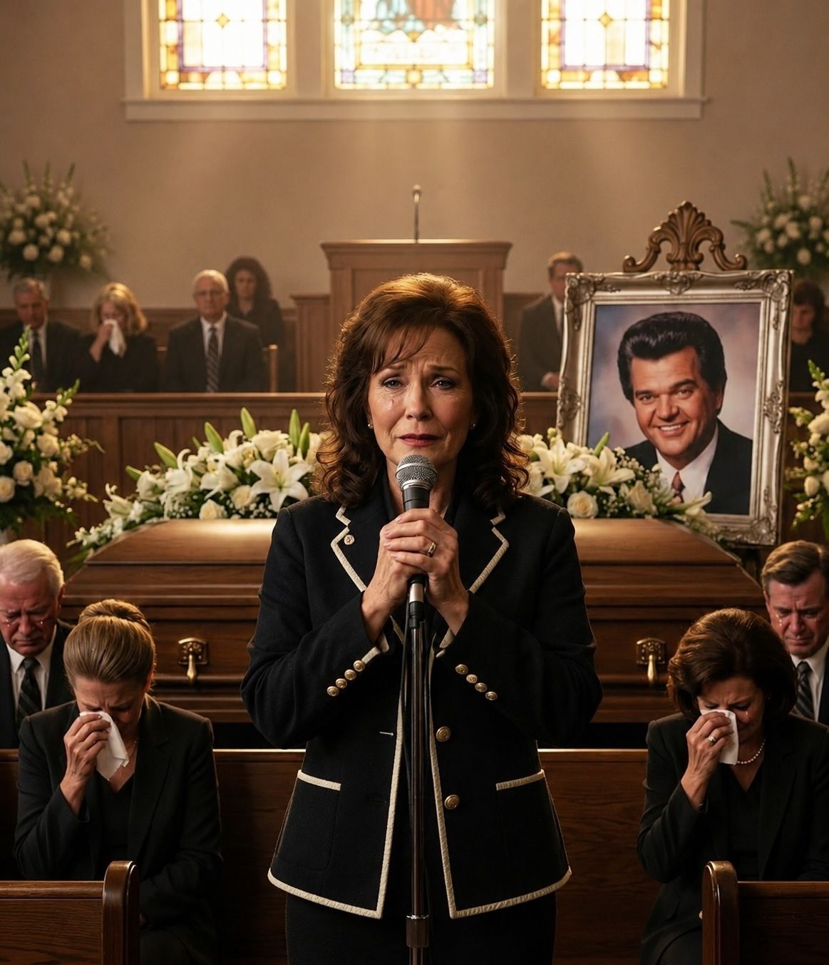THE DAY COUNTRY MUSIC STOOD STILL At Conway Twitty’s Emotional 1993 Farewell Loretta Lynn Delivered A Heartbreaking Song And Final Words That Turned A Funeral Into One Of The Most Unforgettable Tributes In Country Music History
