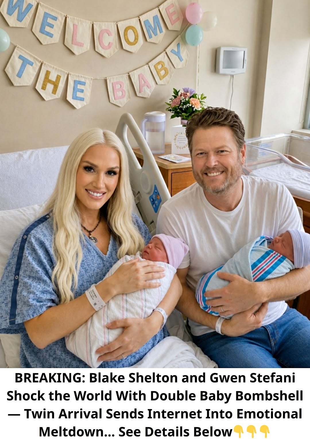 Blake Shelton👶💥 BREAKING: Blake Shelton and Gwen Stefani Shock the World With Double Baby Bombshell — Twin Arrival Sends Internet Into Emotional Meltdown