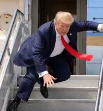 om Trump Air Force One Fall Claims Unverified