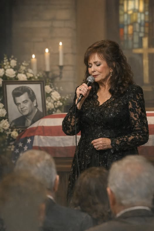 you may know AS THE FINAL NOTES ECHOED THROUGH THE CHAPEL TIME STOOD STILL LORETTA LYNN APPEARED AT CONWAY TWITTY FUNERAL CHOOSING ONE SONG TO SAY GOODBYE TO THE MAN WHO DEFINED A GENERATION OF COUNTRY MUSIC
