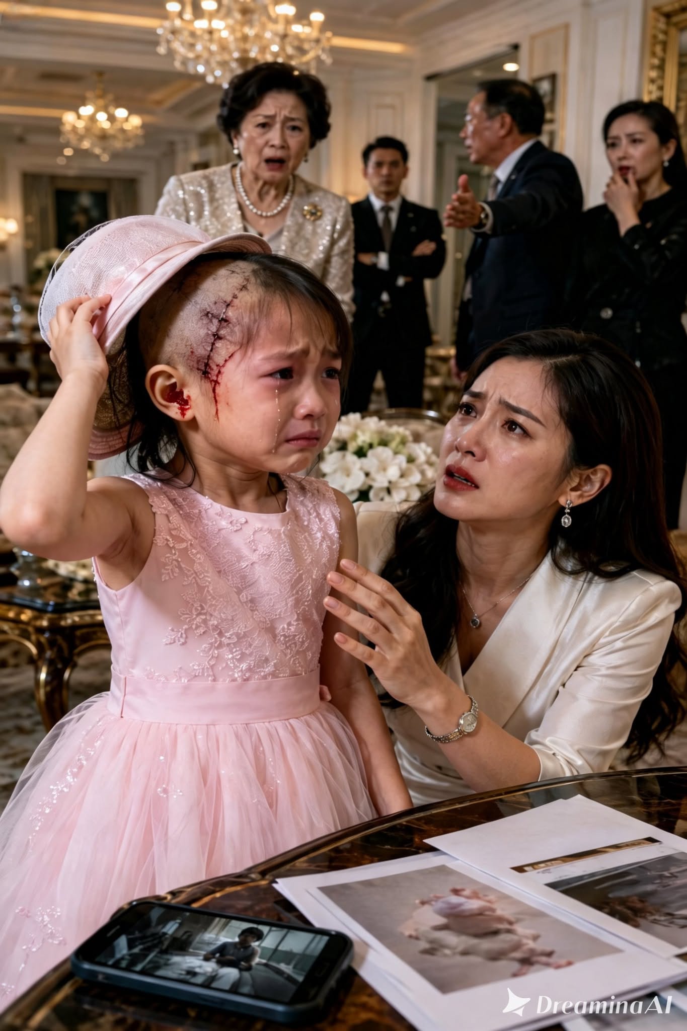 "The grand ballroom glittered beneath crystal chandeliers as guests gathered for Eleanor Whitmore’s eightieth birthday celebration.