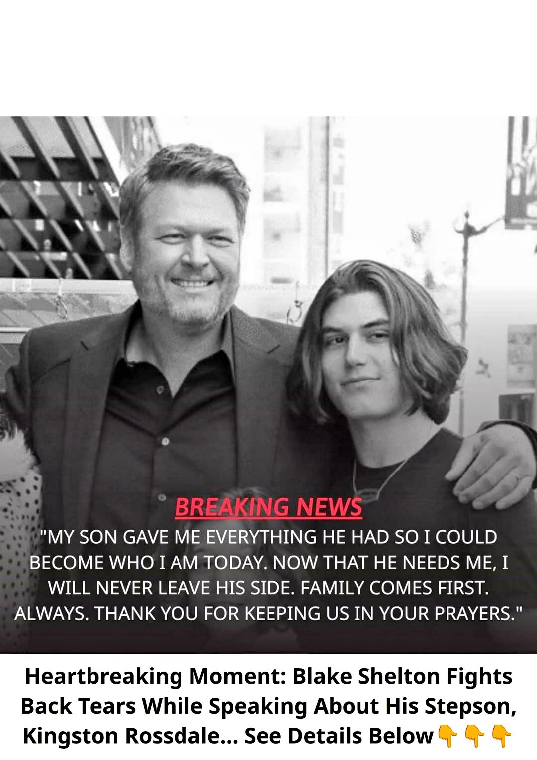 💔 HEARTBREAKING MOMENT: Blake Shelton Fights Back Tears While Speaking About His Stepson, Kingston Rossdale