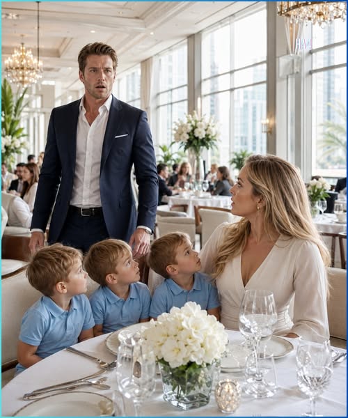 the billionaire saw his ex-wife in a restaurant, then the triplets beside her made him forget how to breathe “If that woman ever contacts my son again,” Margaret Thorne said, smoothing the front of her cream Chanel jacket, “I will destroy everything she has ever loved.”