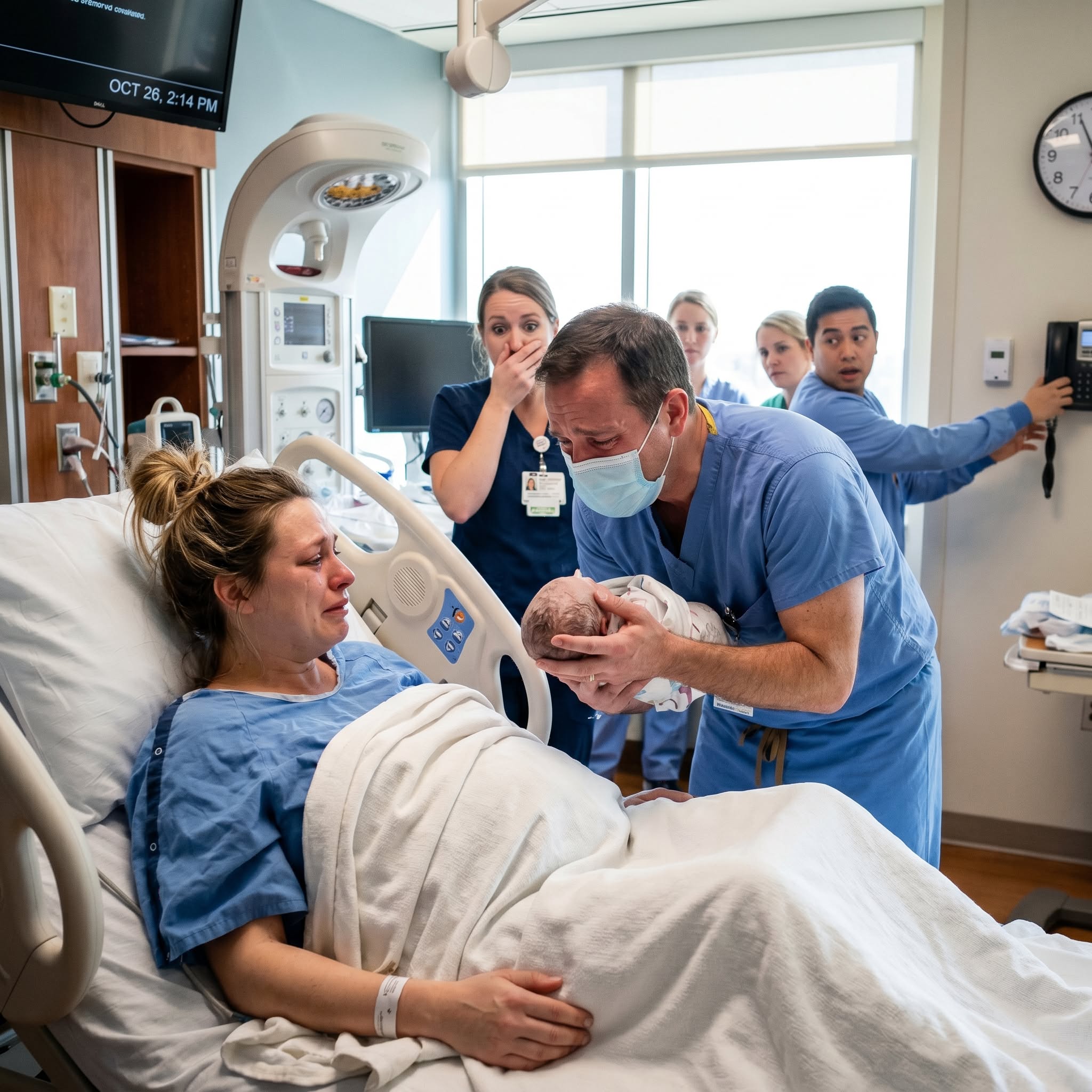After my divorce, I had no one left to call. I drove myself to the hospital while in labor, terrified and alone—then minutes after my baby was born, the doctor looked at him and started crying... 1