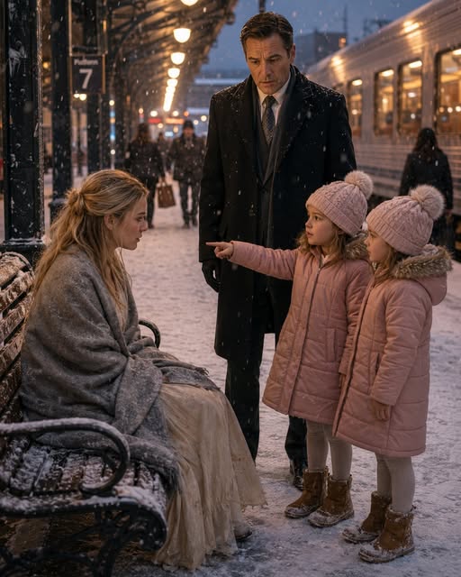 “You Need a Home, and We Need a Mommy,” the Twin Girls Said to the Homeless Woman at the Train...
