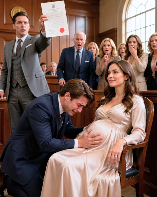 At our divorce hearing, my billionaire husband looked at my eight-month-pregnant belly and laughed as if he had already won. “You're leaving with nothing,” he sneered.