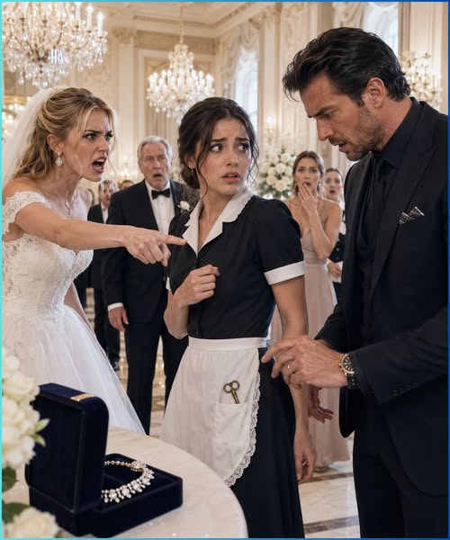The Maid Was Accused of Stealing the Bride’s Diamonds Until the Mafia Boss Saw the Key Hidden in Her Apron