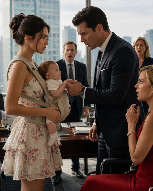 The day I walked into my billionaire husband's divorce hearing carrying the daughter he never knew existed, I watched the most powerful man in the room lose something money could never replace. He thought he was ending our marriage with another signature—but the moment he saw the baby in my arms, everything changed.