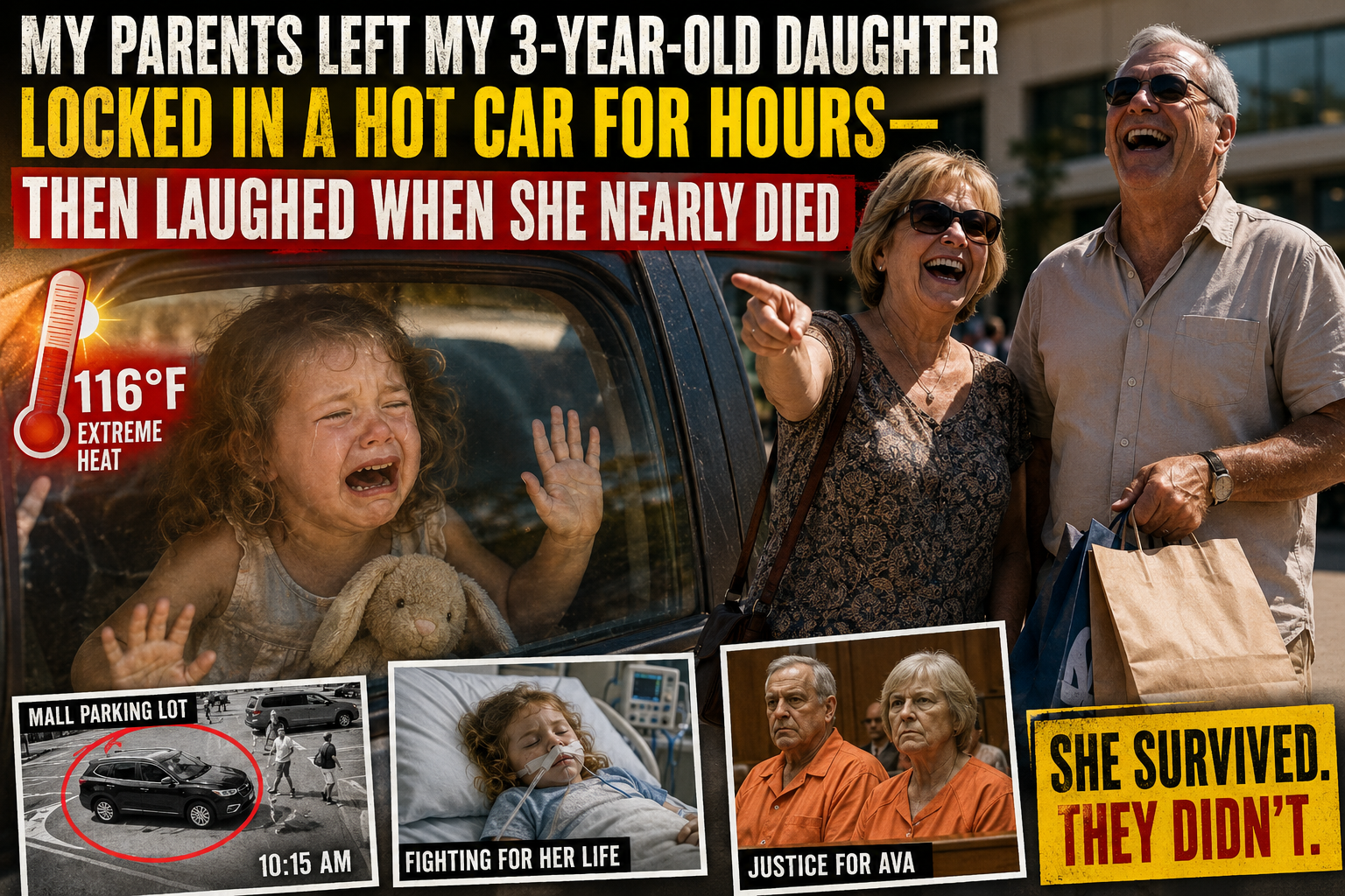 My Parents Left My 3-Year-Old Daughter Locked in a Hot Car for Hours—Then Laughed When She Nearly Died""
